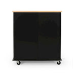 Kitchen Island on Wheels with Door, 2 Drawers, 3 Shelves and Storage Cabinet, 31.5 in. Wide