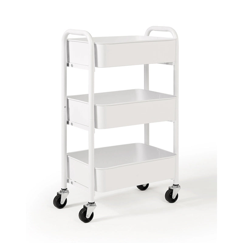 3-Tier Compact Rolling Metal Storage Organizer