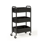 3-Tier Compact Rolling Metal Storage Organizer