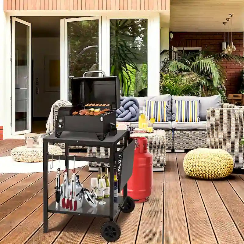 Double-Shelf Movable Multifunctional Kitchen Dining Cart