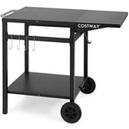 Carrello da cucina e sala da pranzo multifunzionale mobile con due ripiani