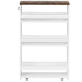 4-Tier Rolling Storage Trolley with Convenient Handle and Large Space