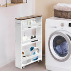 4-Tier Rolling Storage Trolley with Convenient Handle and Large Space