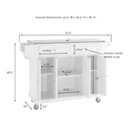 Full Size Granite Top Kitchen Cart in Cherry - 18 in. D x 51.5 in. W x 36 in. H
