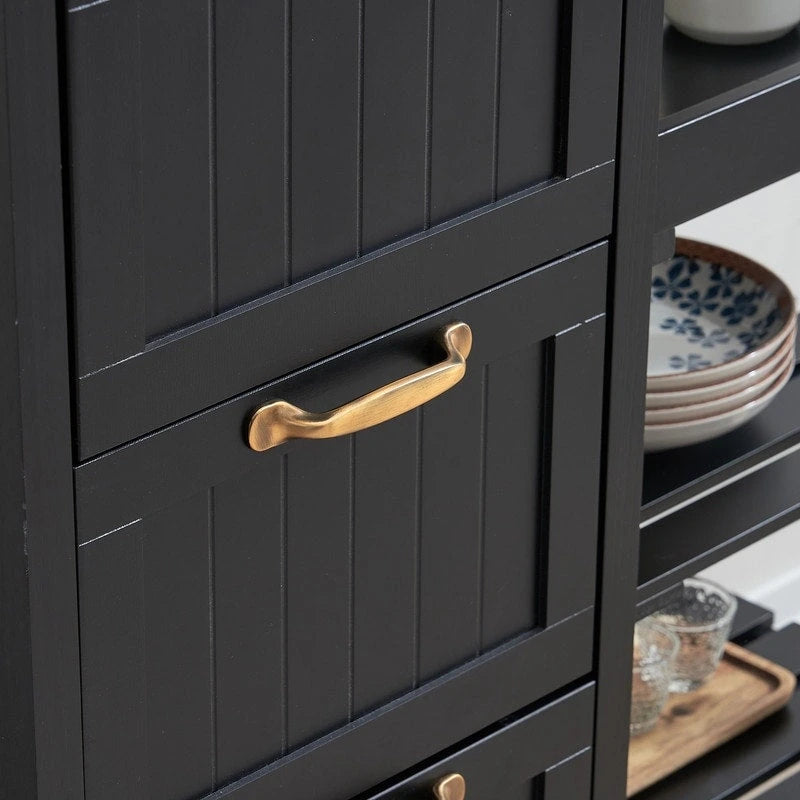 Dining Cart with Three Drawers and Three Storage Shelves