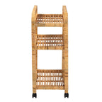 Moderner Boho-Küchenwagen aus natürlichem Rattan