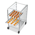 Bäckerei-Regal aus Edelstahl für Brötchenbleche, 10- oder 20-stufig