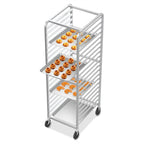 Bäckerei-Regal aus Edelstahl für Brötchenbleche, 10- oder 20-stufig