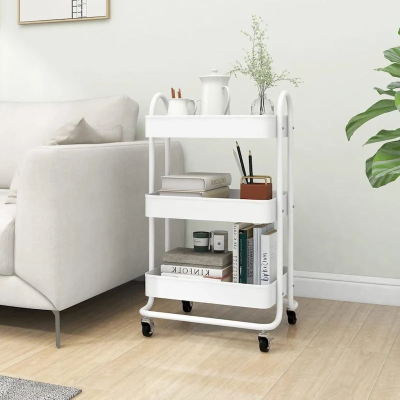 3-Tier Kitchen Trolley Storage Utility Cart - 16.9 x 13.4 x 31.1 in.