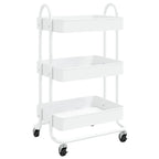 Chariot de cuisine de rangement à 3 niveaux - 42,9 x 34 x 79 cm.