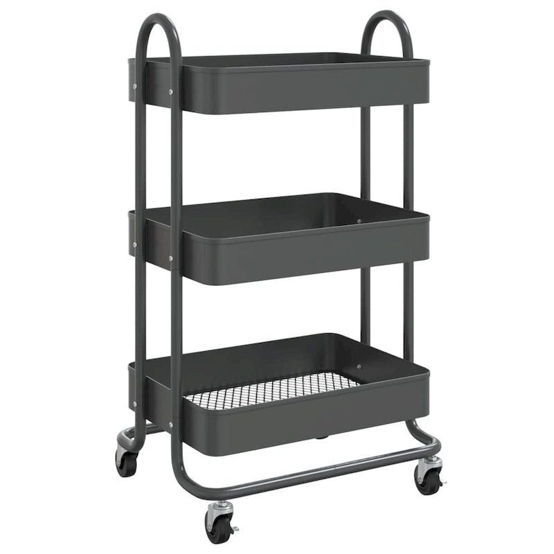 3-Tier Kitchen Trolley Storage Utility Cart - 16.9 x 13.4 x 31.1 in.