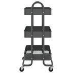 Chariot de cuisine de rangement à 3 niveaux - 42,9 x 34 x 79 cm.