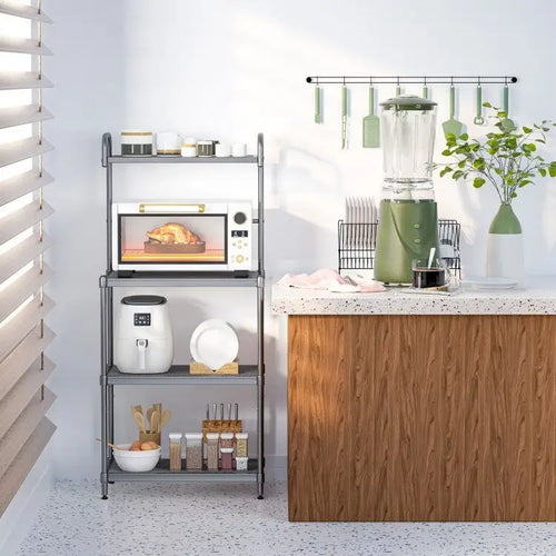 4-Tier Kitchen Storage Rack, Bakers Rack Organizer - 23.5 in. x 13.5 in. x 53.5 in. (L x W x H)