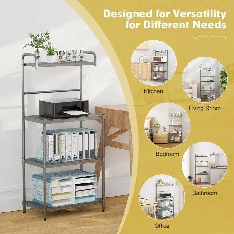 4-Tier Kitchen Storage Rack, Bakers Rack Organizer - 23.5 in. x 13.5 in. x 53.5 in. (L x W x H)