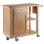 Praktischer Küchenwagen in Naturholzoptik - 42.52 x 18.98 x 35.63 Zoll