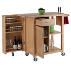 Praktischer Küchenwagen in Naturholzoptik - 42.52 x 18.98 x 35.63 Zoll