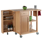 Praktischer Küchenwagen in Naturholzoptik - 42.52 x 18.98 x 35.63 Zoll