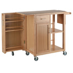 Praktischer Küchenwagen in Naturholzoptik - 42.52 x 18.98 x 35.63 Zoll