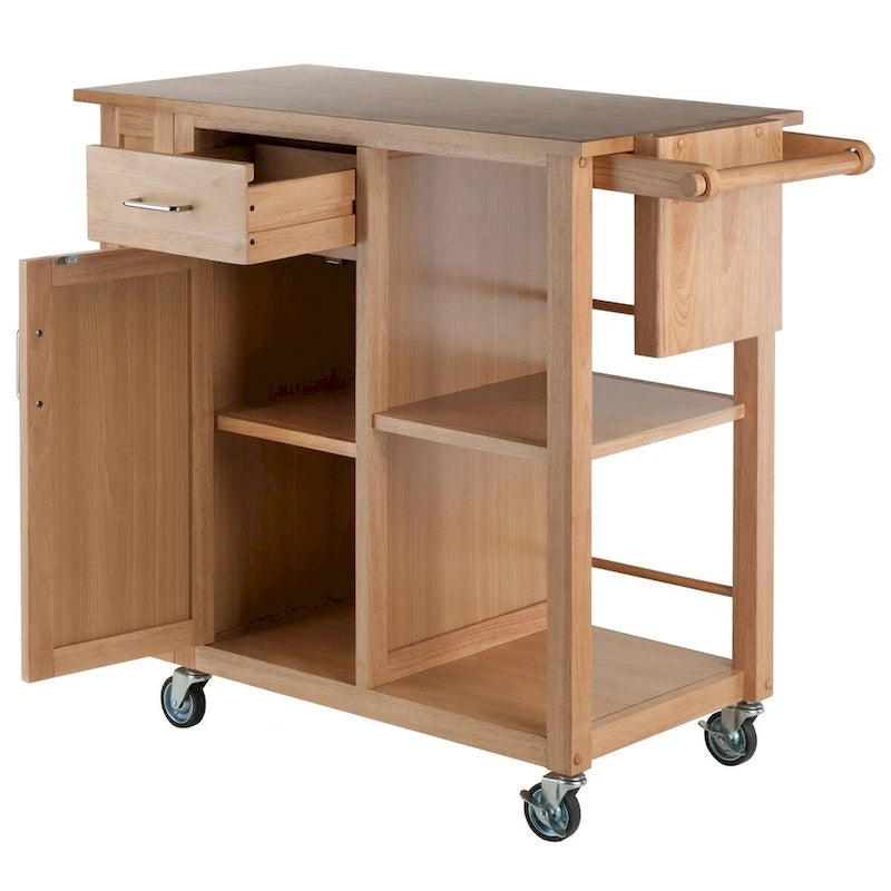 Praktischer Küchenwagen in Naturholzoptik - 42.52 x 18.98 x 35.63 Zoll
