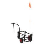 Fishing Trolley in Black Steel - 34.3 x 14.6 x 32.3 in.