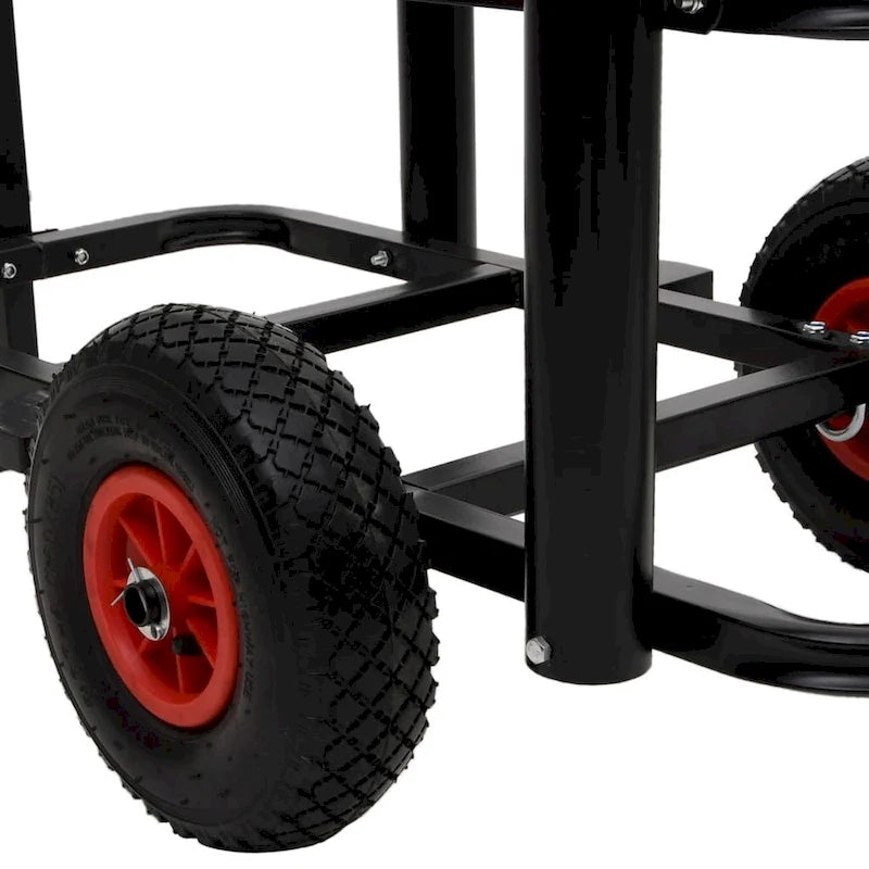 Fishing Trolley in Black Steel - 34.3 x 14.6 x 32.3 in.