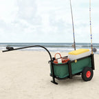 Fishing Trolley in Black Steel - 34.3 x 14.6 x 32.3 in.