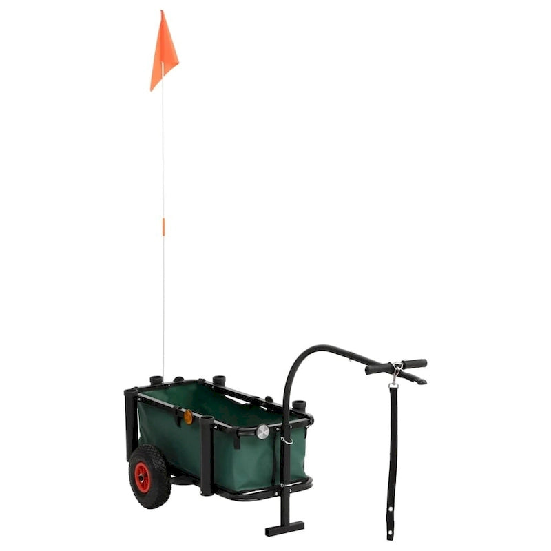 Fishing Trolley in Black Steel - 34.3 x 14.6 x 32.3 in.