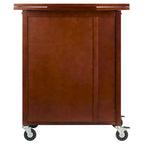 Extendable Top Kitchen Cart in Walnut Finish - 27.56 x 18.35 x 33.46 in.