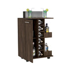Carrello bar con quattro ruote piroettanti per cucina, feste e soggiorno