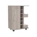 Carrello bar con quattro ruote piroettanti per cucina, feste e soggiorno