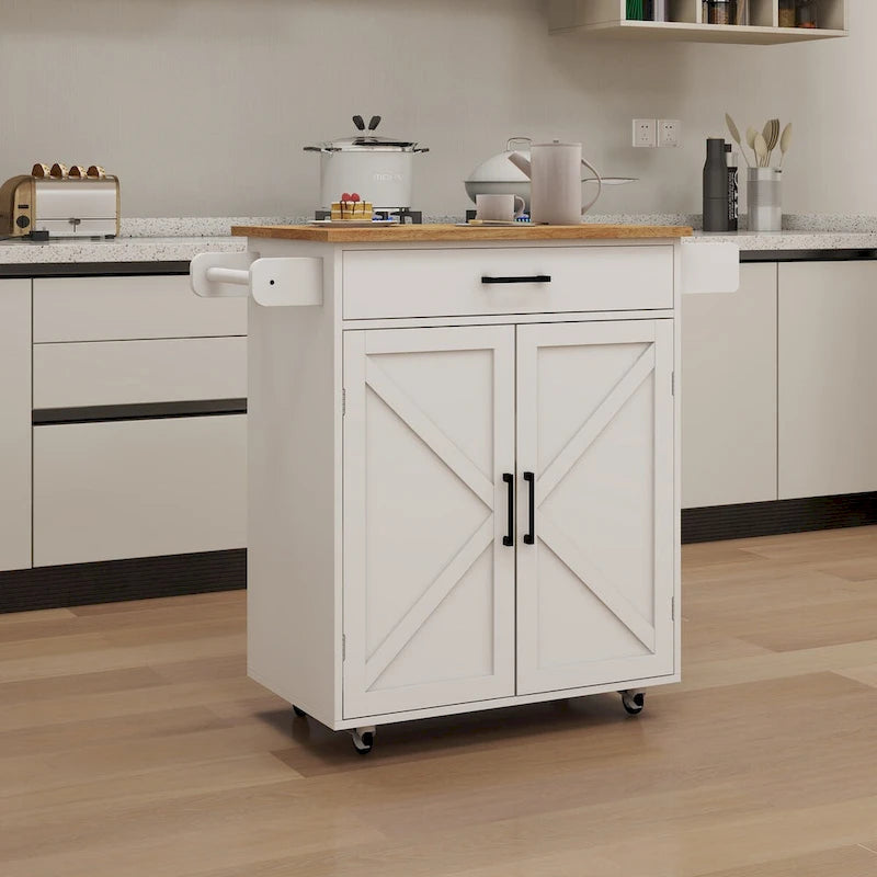 Kitchen Island Rolling Trolley Cart
