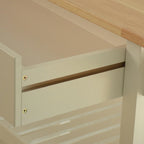 MDF Kitchen Cart with Two Lockable Wheels