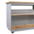 Two-Sided Rolling Kitchen Island Cart with Storage