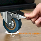 Mobile Kitchen Island with Drop Leaf, Wheels, Storage and Towel Rack