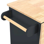 Multifunktionaler Küchenwagen mit Steckdose, offenem Stauraum und Weinregal - 40 x 34 Zoll