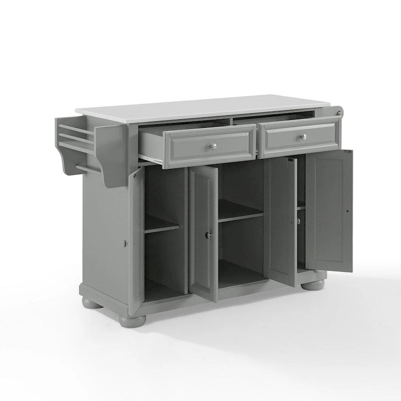 Keukeneiland met granieten blad - 18 in. D x 51.5 in. W x 36 in. H