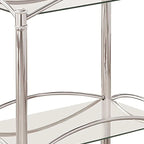 Servierwagen aus Metall in Silber
