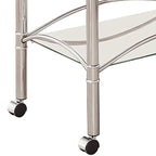 Servierwagen aus Metall in Silber