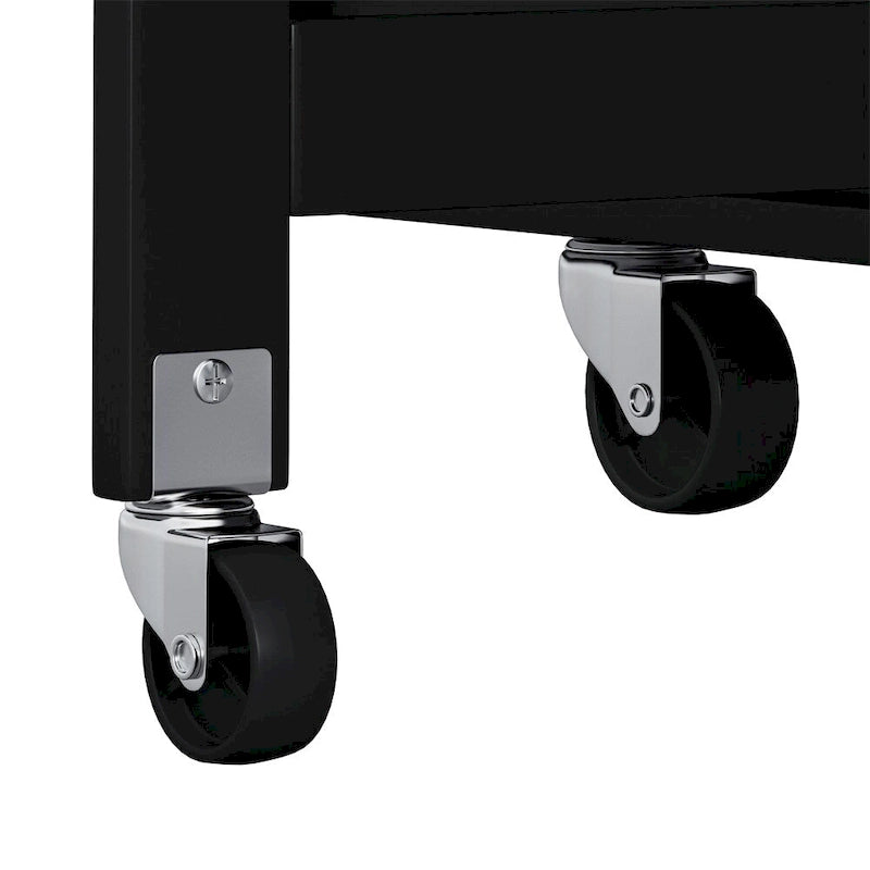 Multi-Functional Kitchen Island Cart with 2-Door Cabinet and Wine Rack