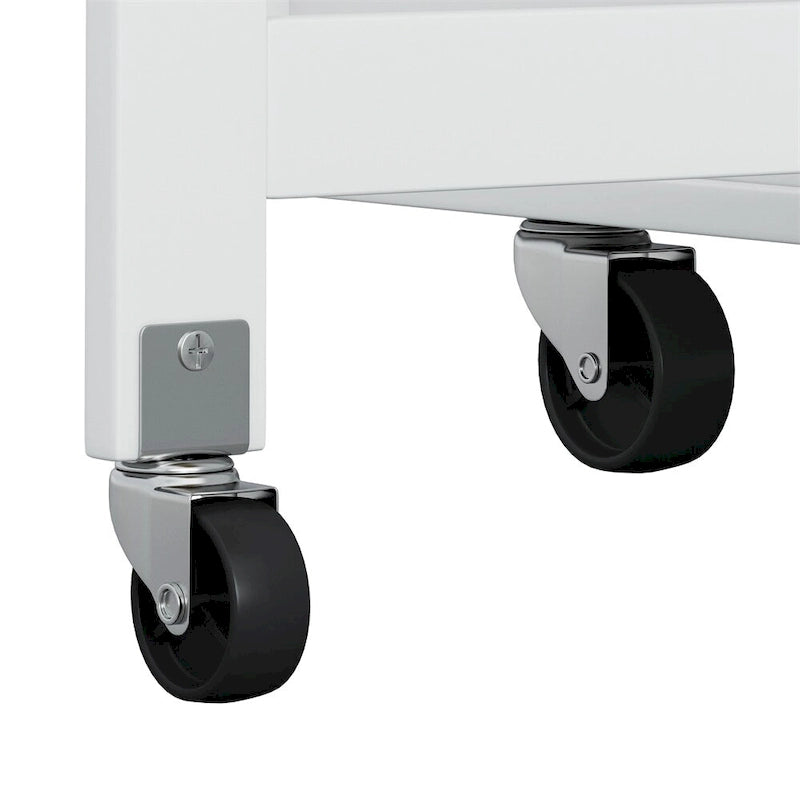 Multi-Functional Kitchen Island Cart with 2-Door Cabinet and Wine Rack