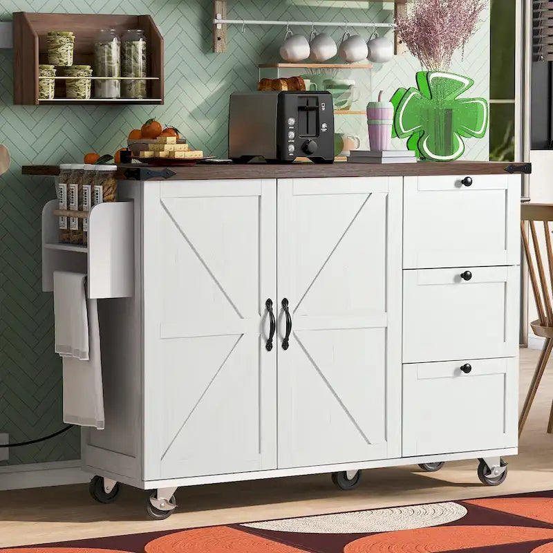 Rollbarer Küchenwagen auf Rollen für Zuhause, Küche und Esszimmer