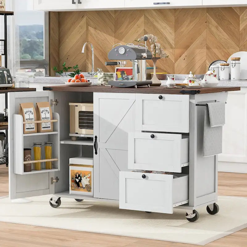 Rolling Kitchen Cart on Wheels for Home, Kitchen and Dining Room